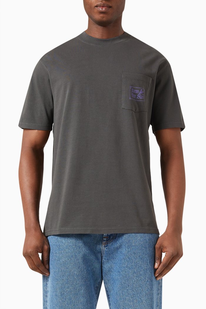 

Baron T-Shirt in Organic Cotton, Grey