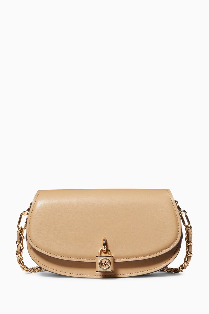 

Small Mila Shoulder Bag in Leather, Brown