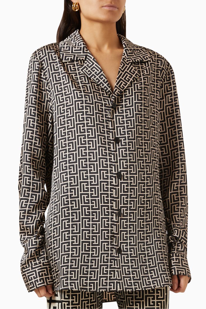 

Monogram-print shirt, Multicolour