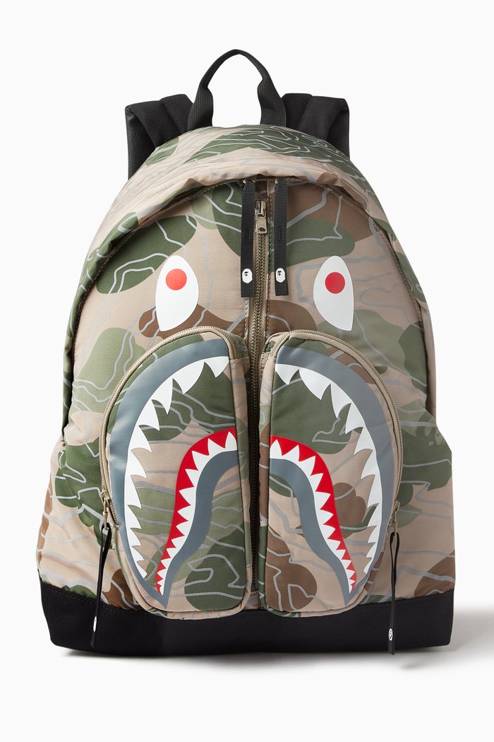 

Camo Shark Backpack, Neutral
