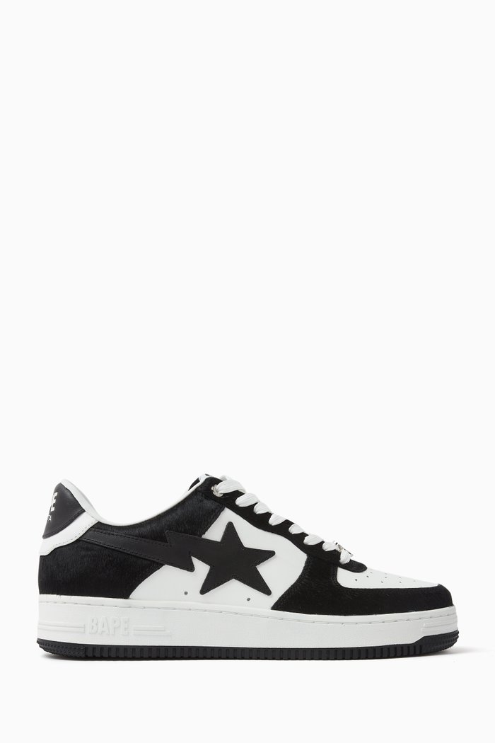 

BAPE STA #1 M1 Sneakers in Leather & Suede, Black