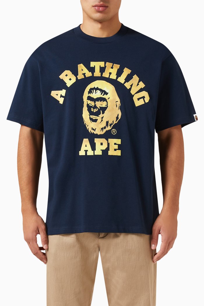 

Graphic-print T-shirt in Cotton, Blue