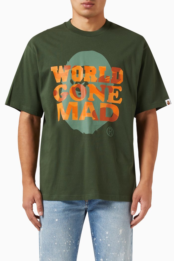 

Graphic-print T-shirt in Cotton, Green
