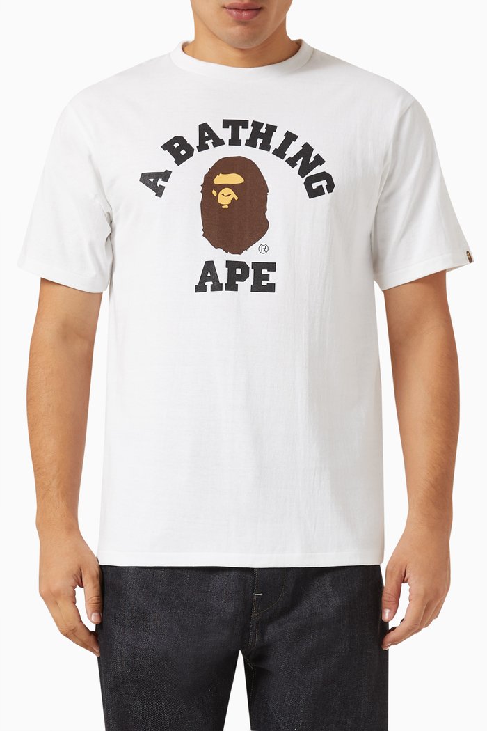 

Logo College T-shirt in Cotton-jersey, White