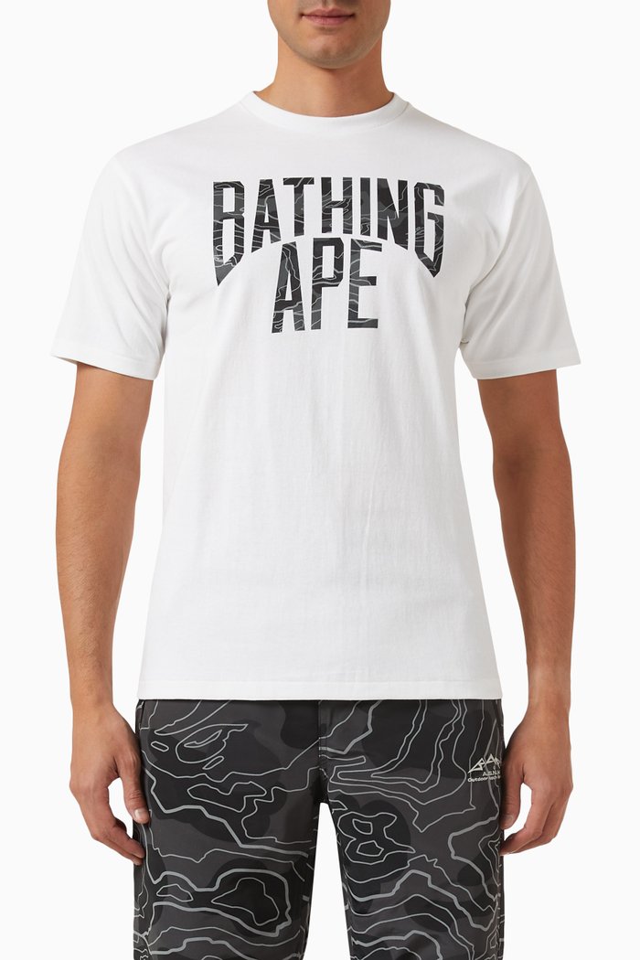 

Layered Line Logo T-shirt in Cotton-jersey, White
