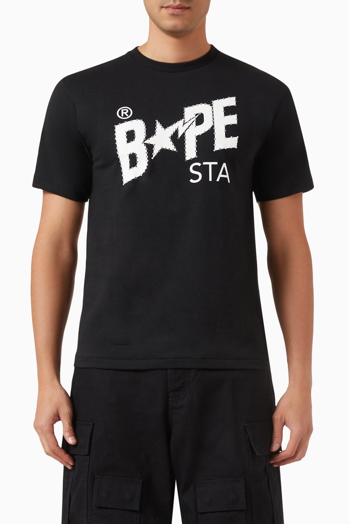 

Crystal Stone Logo T-shirt in Cotton-jersey, Black