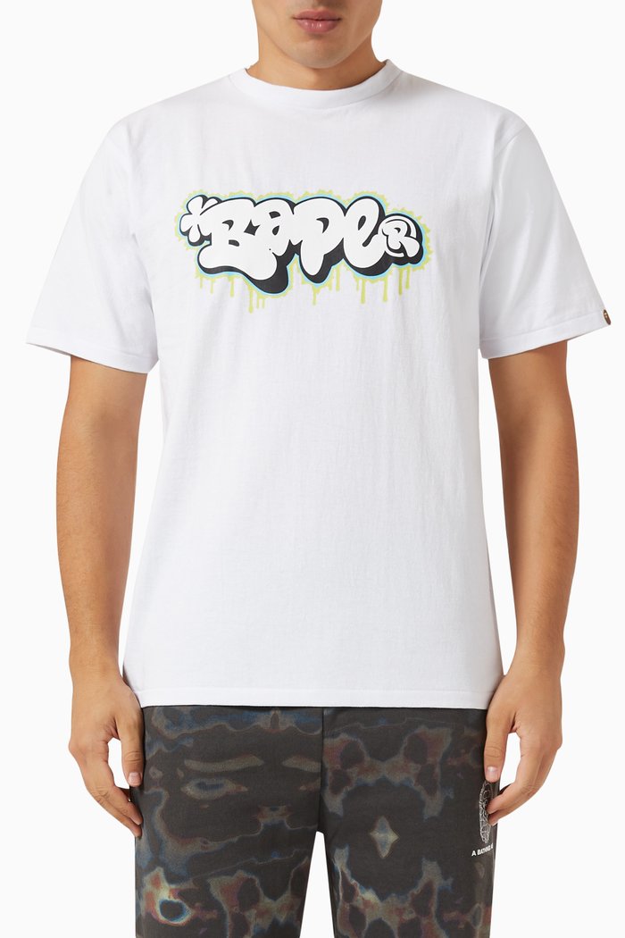 

Graffiti Logo T-shirt in Cotton-jersey, White