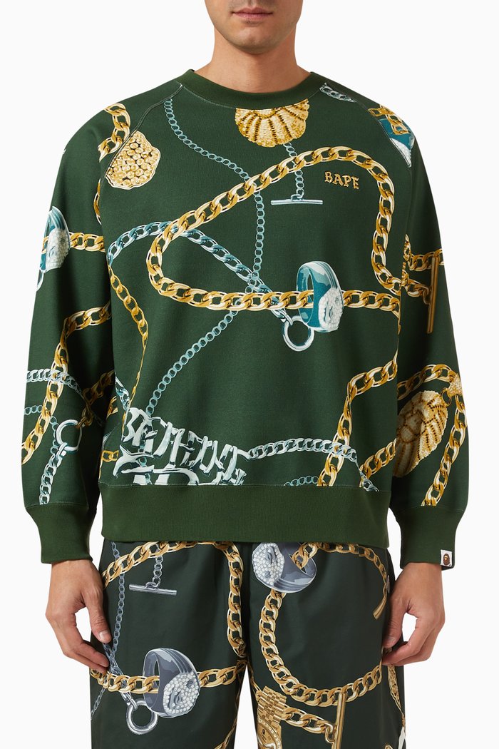 Jewels Sweatshirt in Cotton-fleece, Multicolour