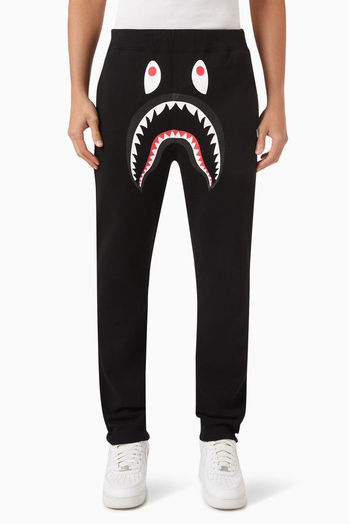 

Camo Shark Sweatpants in Cotton-fleece, Black