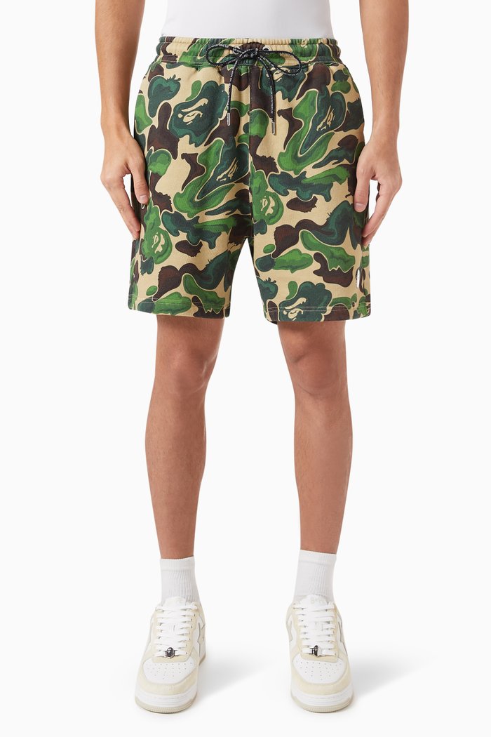 Bape Art Camo Sweatshorts in Cotton Blend, Multicolour