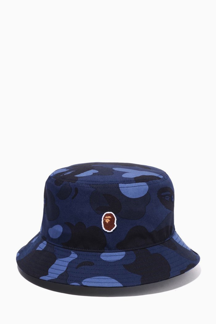 

Camo Bucket Hat, Blue
