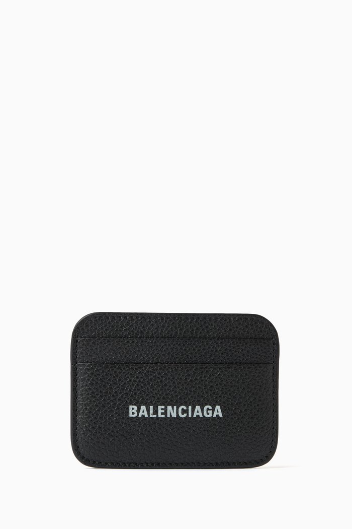 

Cash Card Holder in Grained Calfskin, Grey