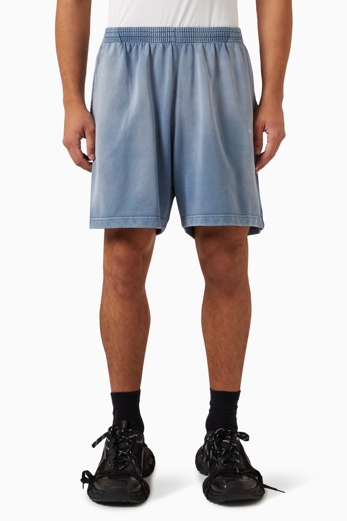 

Logo Sweatshorts in Curly Fleece, Blue
