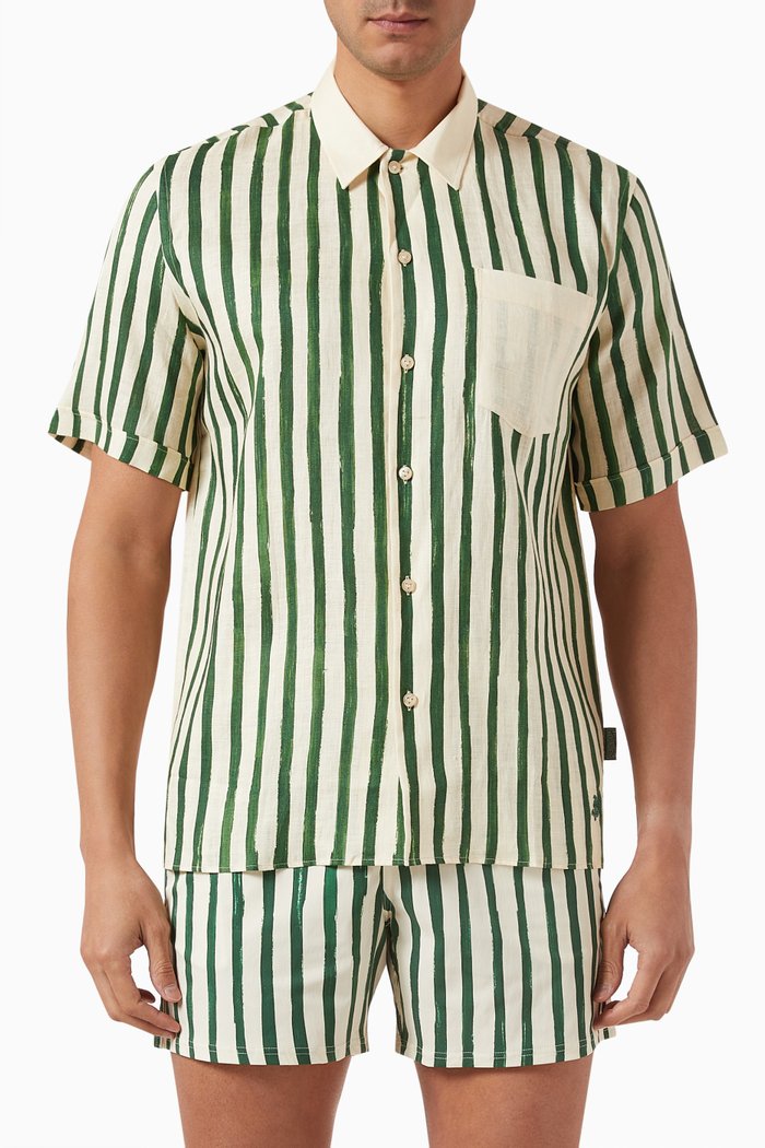 

x Highsnobiety Striped Charli Shirt in Linen, Multicolour