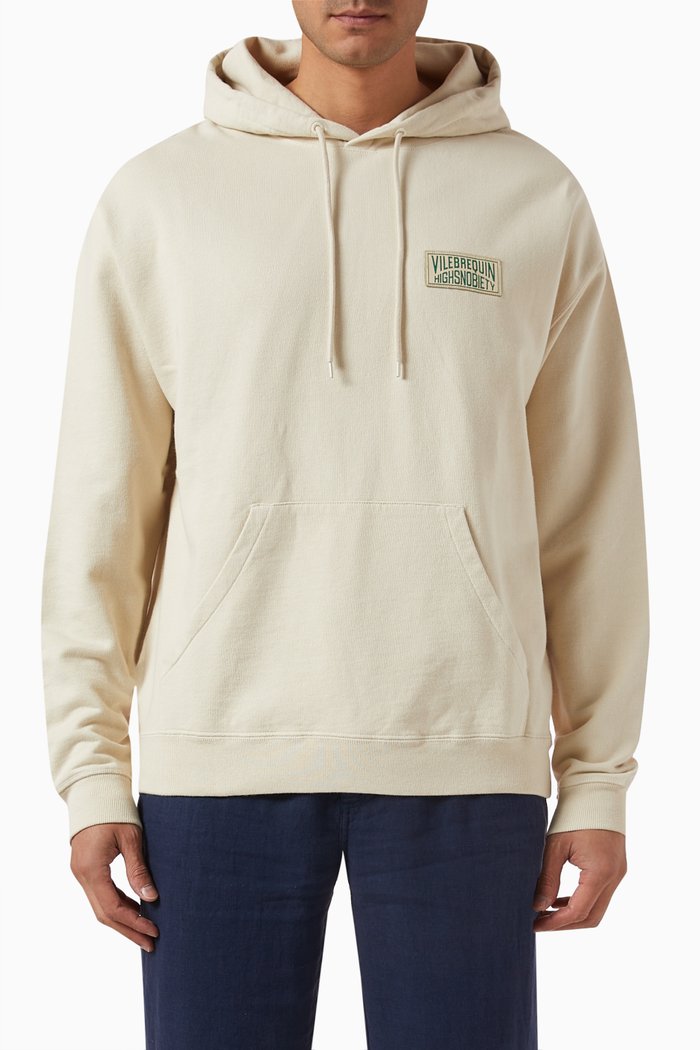 

x Highsnobiety Oversized Hoodie Sweatshirt in Cotton, Neutral