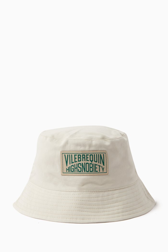 

x Highsnobiety Solid Bucket Hat in Cotton, Neutral