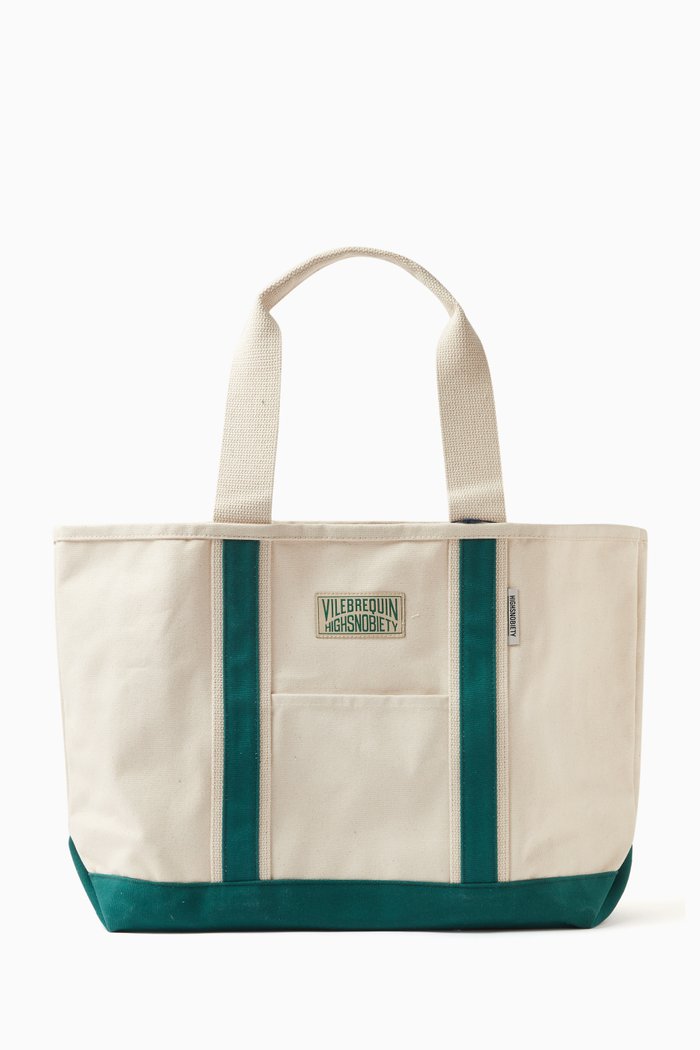 

x Highsnobiety Large Tote Bag in Cotton, Multicolour