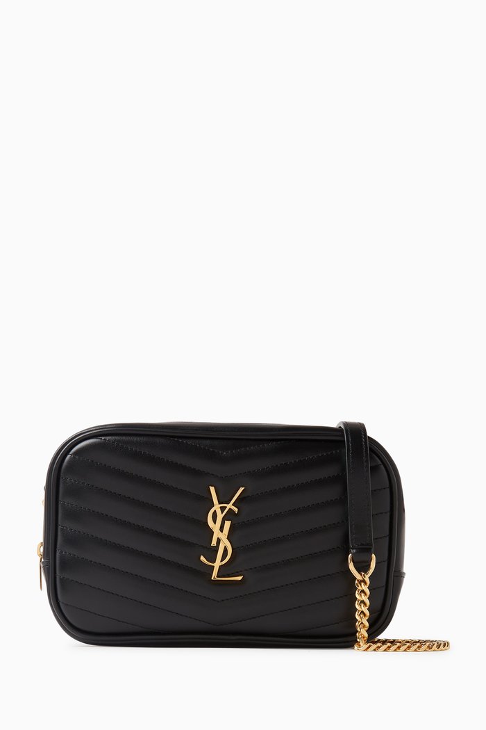 

Mini Lou Bag in Quilted Grain De Poudre Embossed Leather, Black