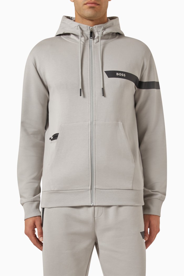 

Saggy 1 Hoodie in Cotton-blend, Grey