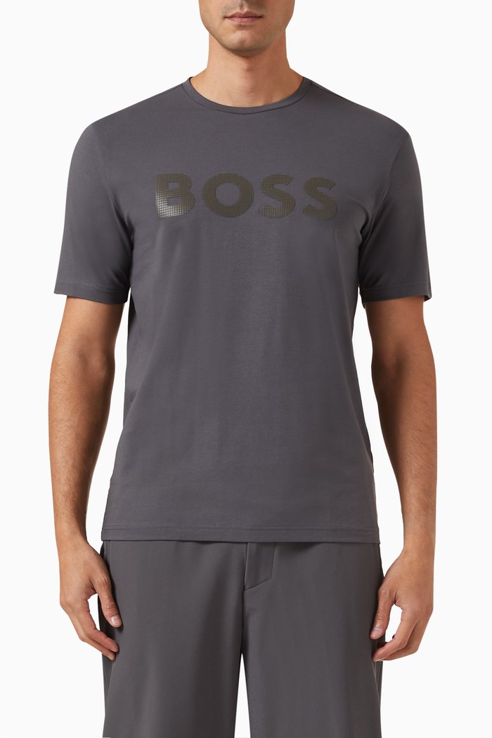 

Tee 8 T-shirt in Cotton Stretch, Grey