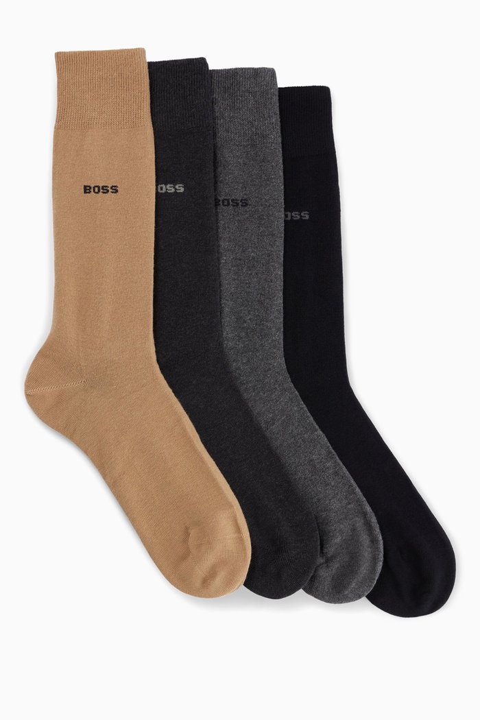 

Socks in Cotton-blend, Set of 4, Neutral