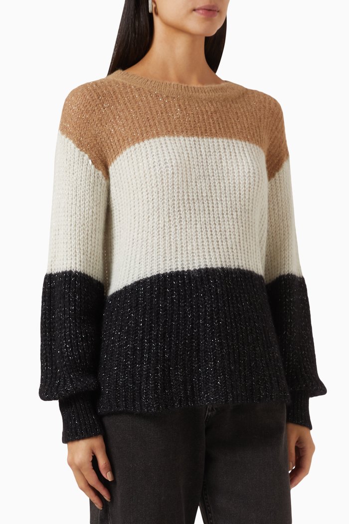 

Colour-block Sweater in Wool-blend, Multicolour