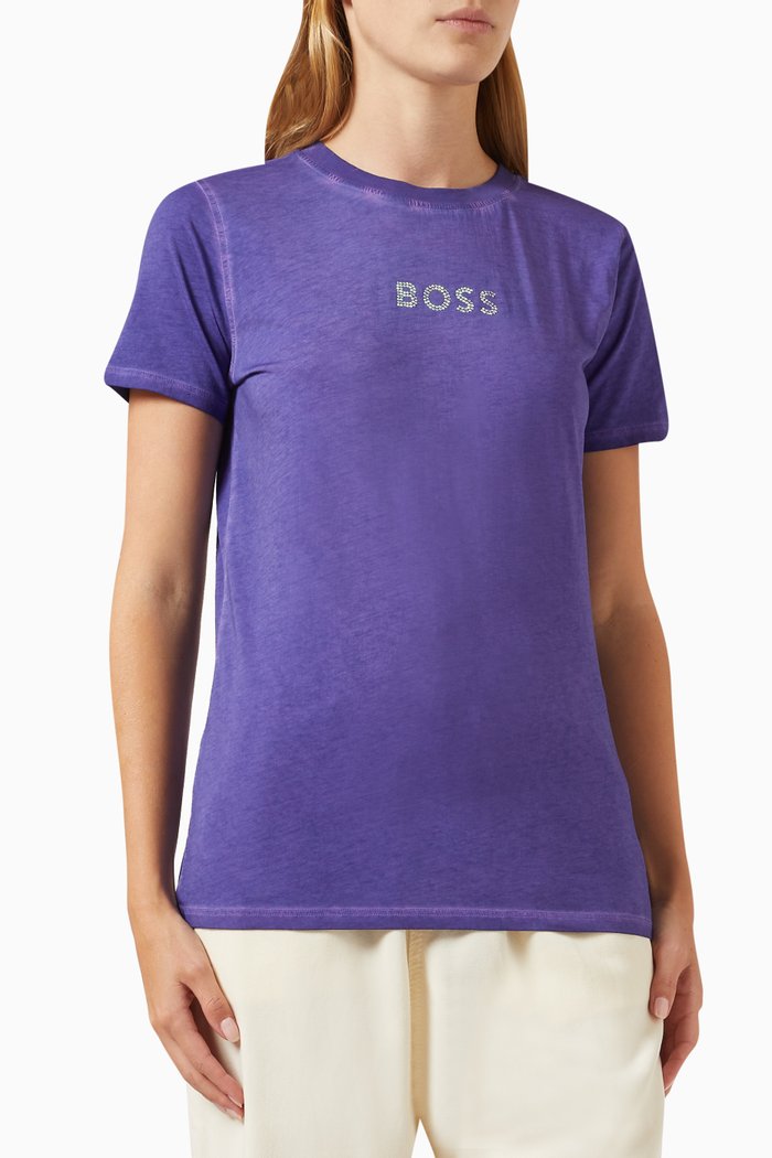 

Logo T-shirt in Jersey, Purple