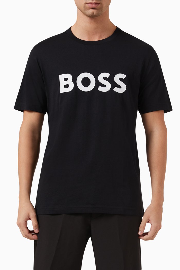 

Contrast Logo T-shirt in Cotton-jersey, Black