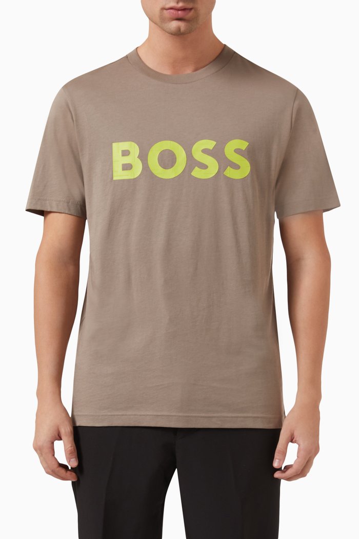 

Contrast Logo T-shirt in Cotton-jersey, Green