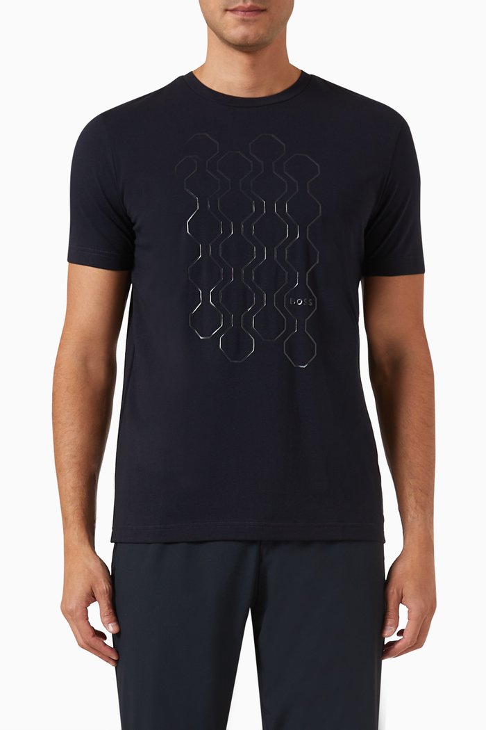 

Logo T-shirt in Stretch Cotton Jersey, Blue