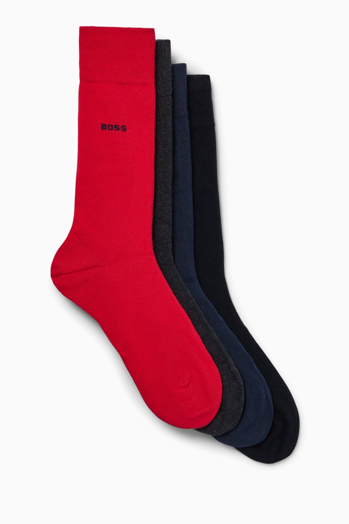 

Socks in Cotton-blend, Set of 4, Red