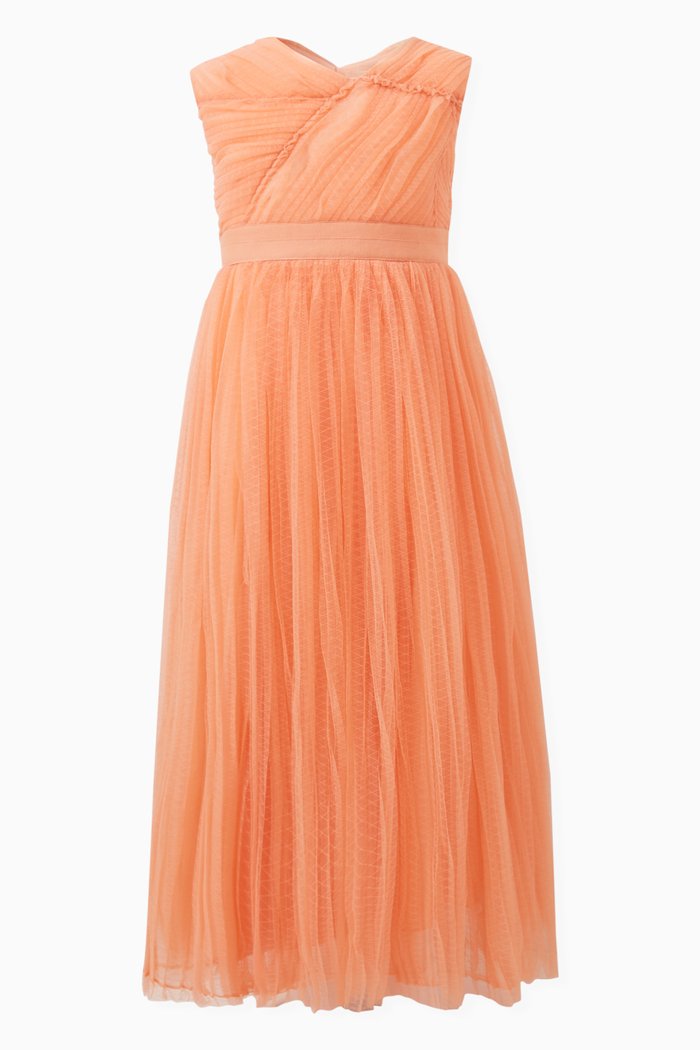 

Maxi Criss-cross Wrap Gown in Nylon, Pink