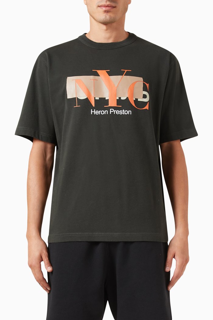

NYC Censored T-shirt in Cotton, Grey