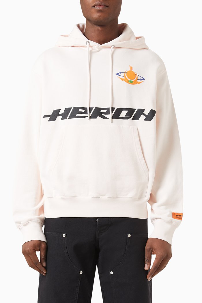 

Graphic Logo-print Hoodie in Cotton, Multicolour