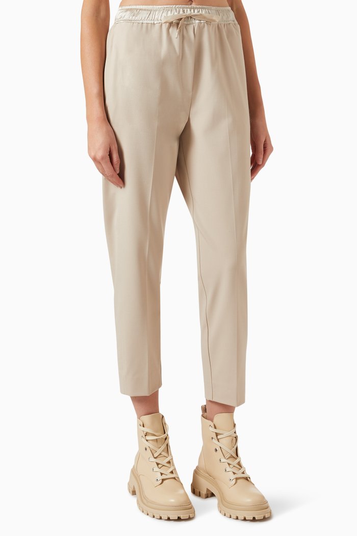 

Milva Joggers in Stretch-canvas, Neutral