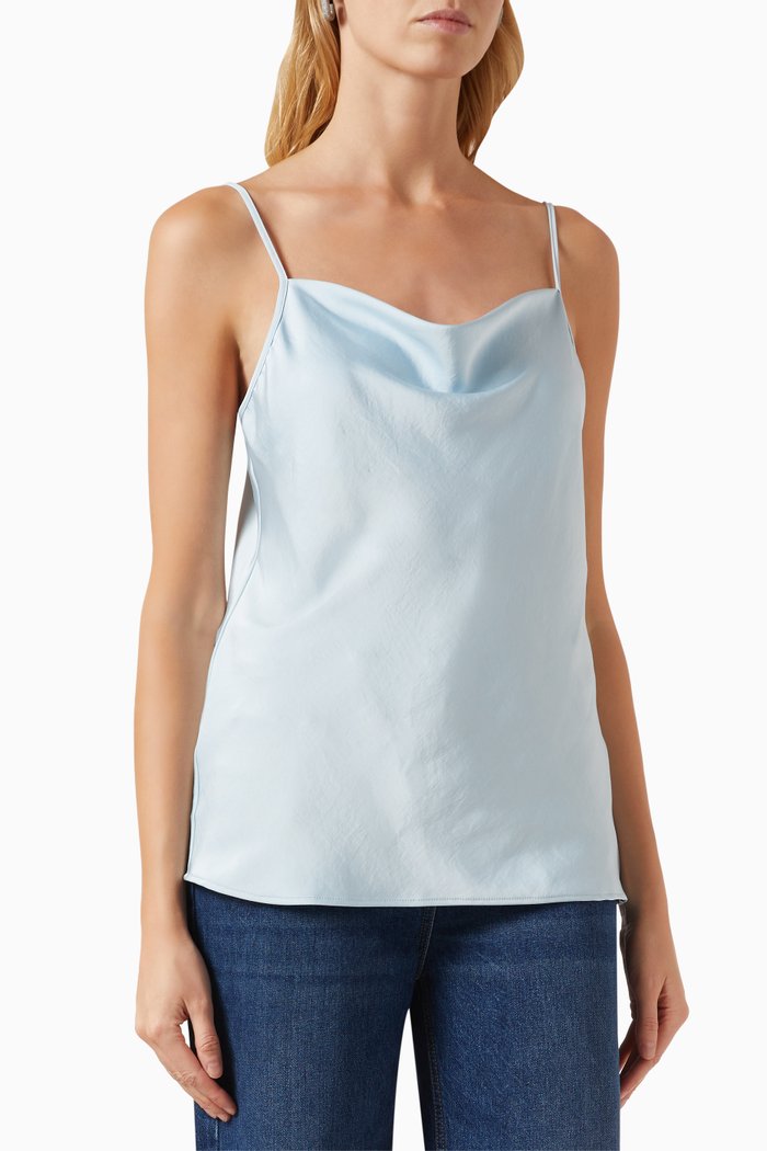 

Bebbio Cami Top in Satin, Blue