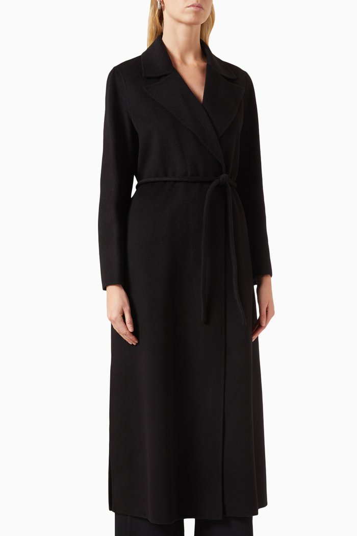 Album Belted Coat in Wool-blend, Black