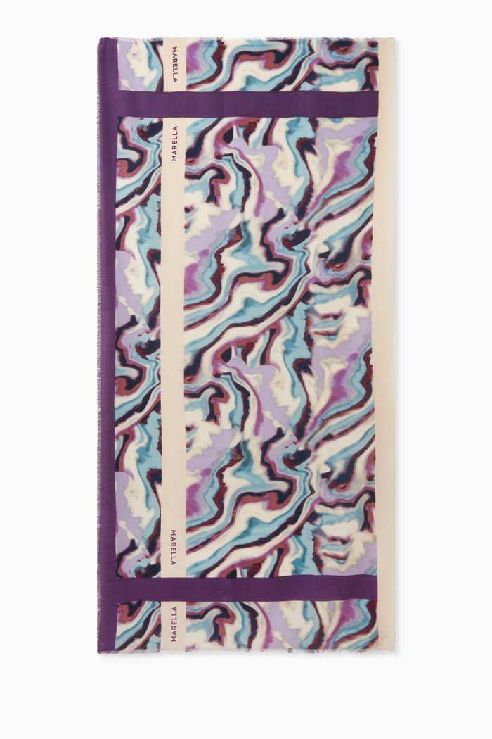 Uscio Patterned Stole, White