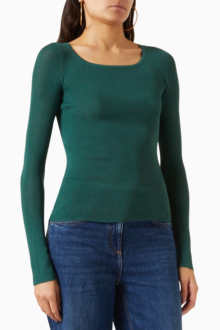 

Giove Sweater in Viscose-knit, Green