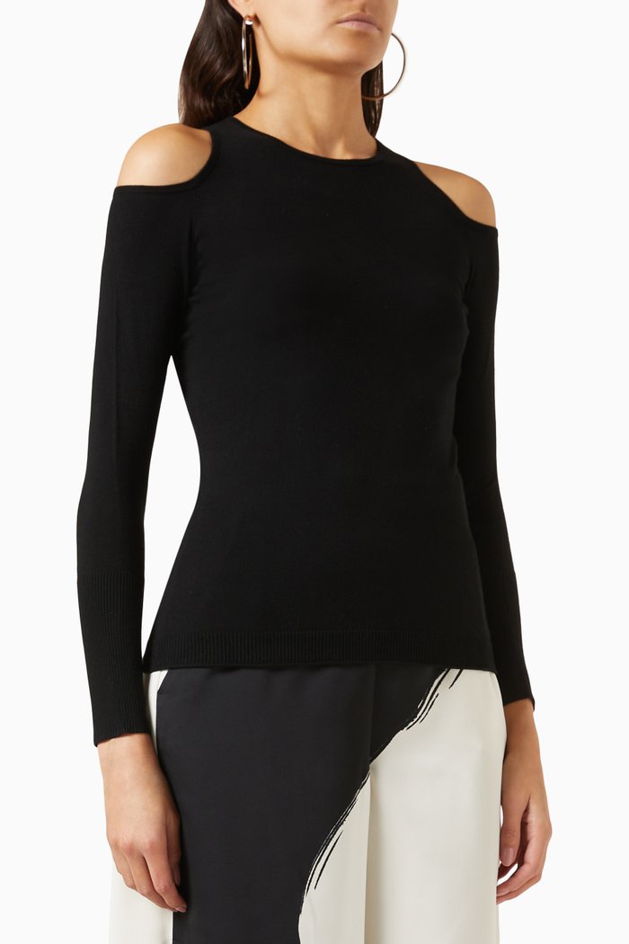 

Esordio Top in Viscose-knit, Black