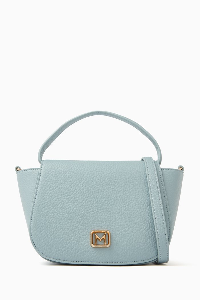 

Lucerna Top-handle Bag in Faux Leather, Blue