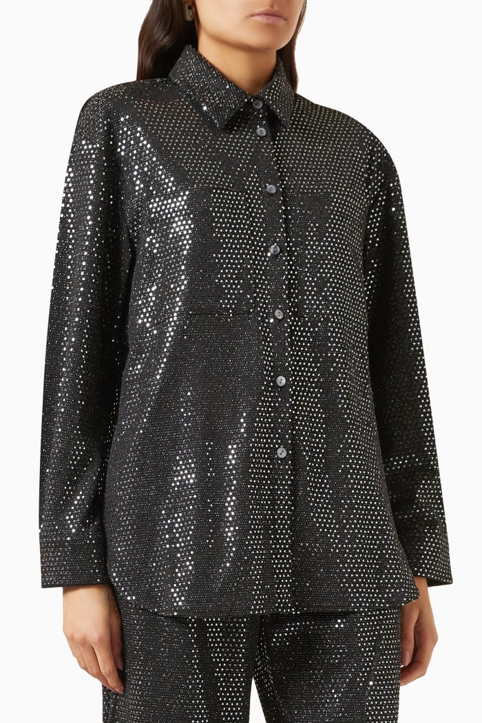 

Regal Embellished Shirt, Black