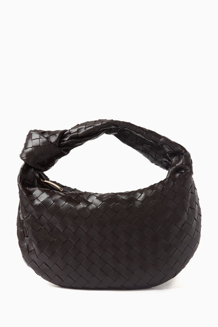 

Teen Jodie Shoulder Bag in Intrecciato Leather, Brown