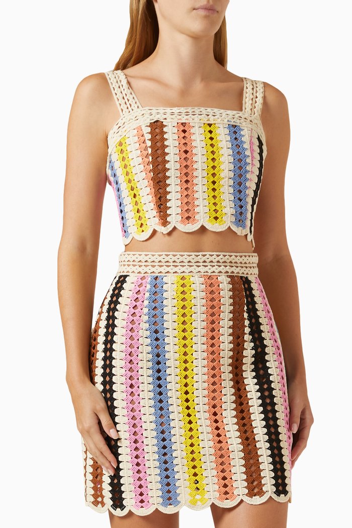 

Hannon Top & Skirt Set in Lace, Multicolour