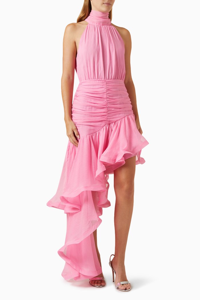 Edwardian Asymmetric Dress, Pink