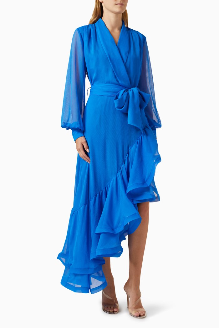 

Grandiose Asymmetric Dress, Blue