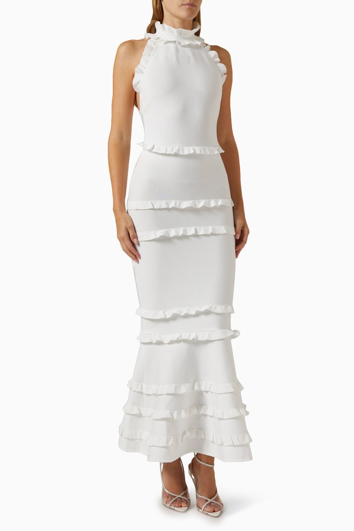 

Theatrical Maxi Gown, White