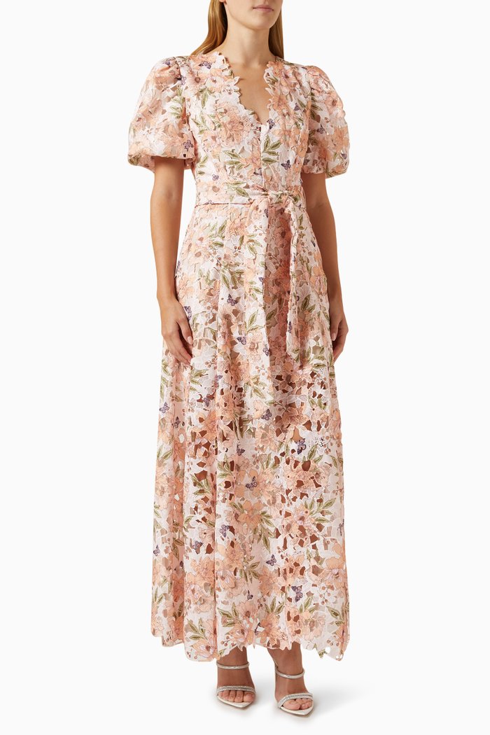 Scout Maxi Dress in Lace, Multicolour