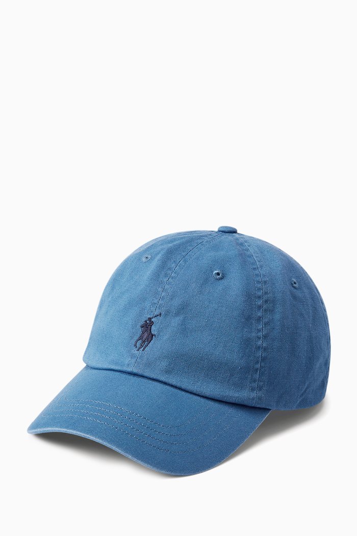 

Logo Baseball Cap in Cotton, Blue