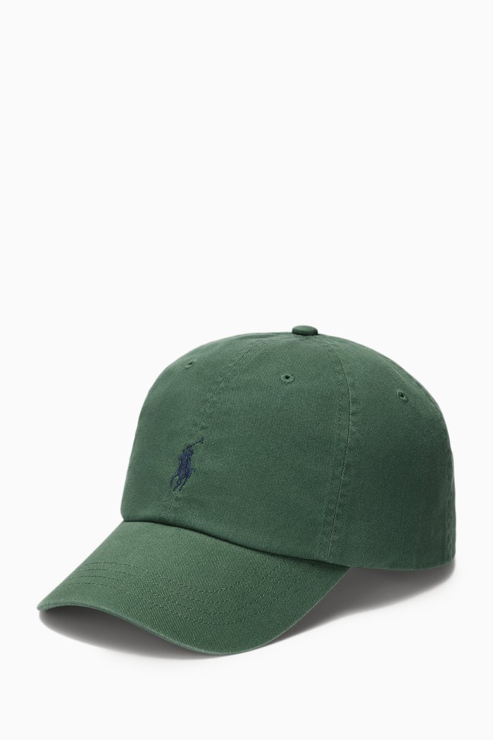 

Logo Baseball Cap in Cotton, Green